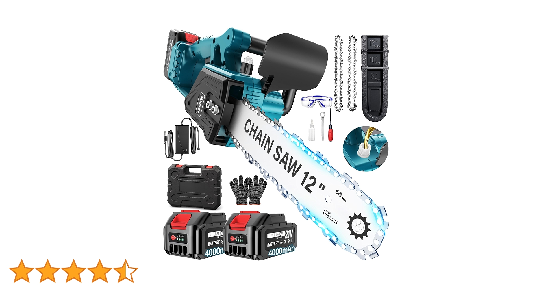 Amazon | 2025新登場 チェーンソー 充電式 ブラシレス 4000mAh大容量